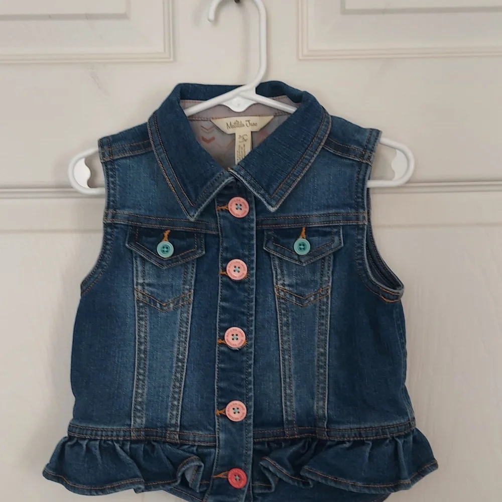 Matilda Jane It's True Denim Vest Sz. 4 NWOT - Picture 1 of 7